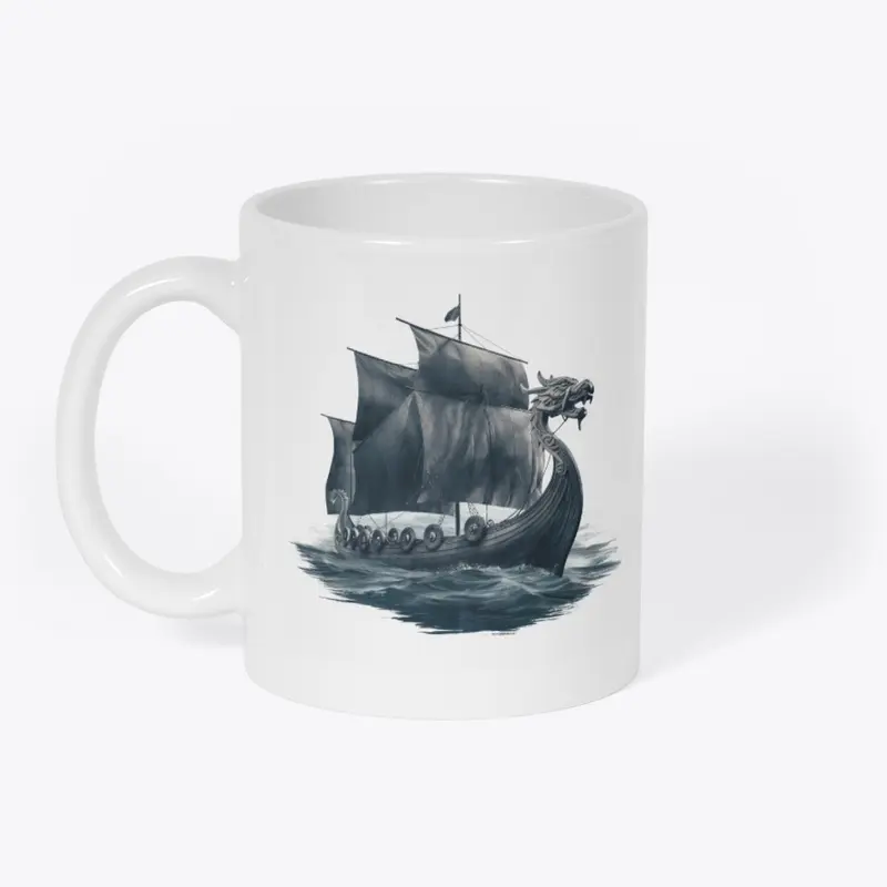 A Viking Longship Mug